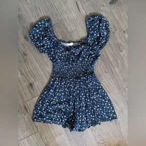 Altar'd State Navy Floral Jumpsuit